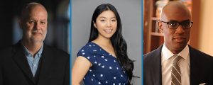 Headshots of Andre Picard, Ling Ly Tan, and Aaron Walker