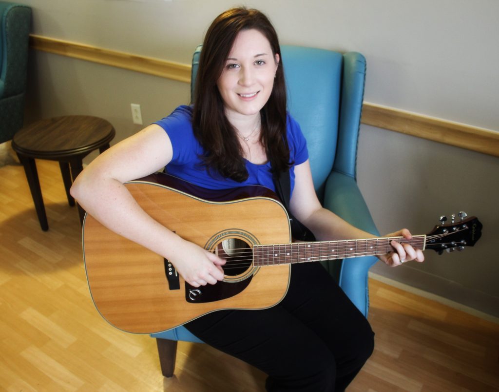 Sarah Condran, music therapist at Arborstone Enhanced Care (Shannex)