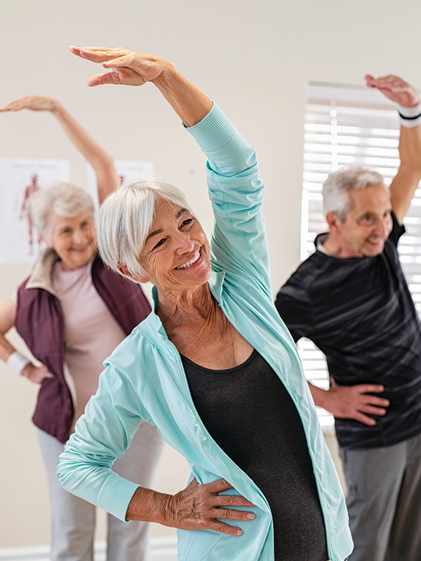 Seniors in a dance class