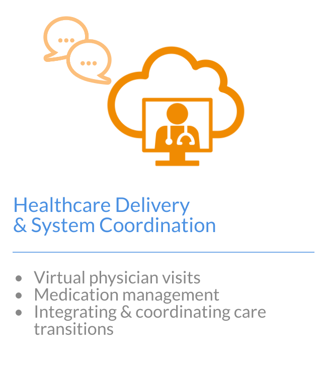 Image with text of healthcare delivery and systems coordination